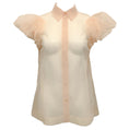 Load image into Gallery viewer, Simone Rocha Nude Sheer Blouse with Puff Sleeves
