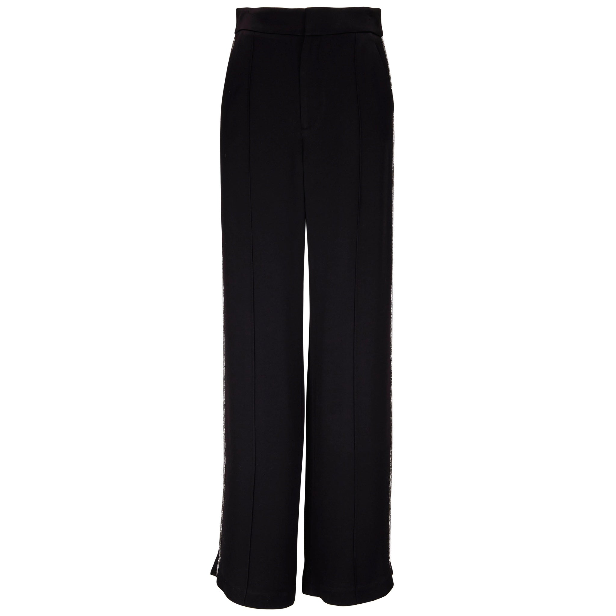 Veronica Beard Black Millicent Satin Tuxedo Pant