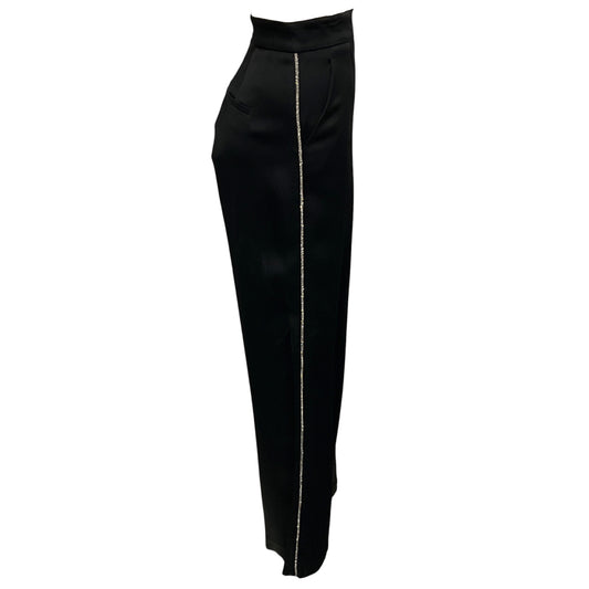 Veronica Beard Black Millicent Satin Tuxedo Pant