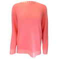 Load image into Gallery viewer, Lamberto Losani Flamingo Pink / White Long Sleeved Cashmere Knit Raglan Sweater
