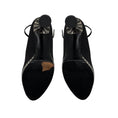Load image into Gallery viewer, Chanel RARE Black / Silver Disco Mirror Satin Heels with Ankle Strap
