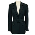 Load image into Gallery viewer, Veronica Beard Black Two Button Crepe Blazer with Belt
