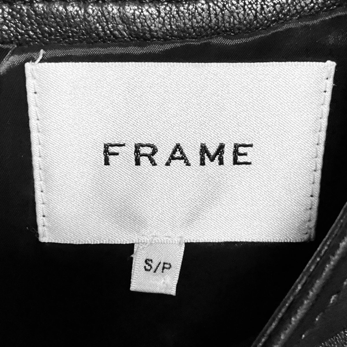 Frame Black Sleeveless Button Front Lamb Leather Dress