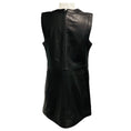 Load image into Gallery viewer, Frame Black Sleeveless Button Front Lamb Leather Dress
