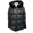 Load image into Gallery viewer, Moncler Black 2022 Laiche Faux Fur Trimmed Hooded Padded Down Puffer Jacket
