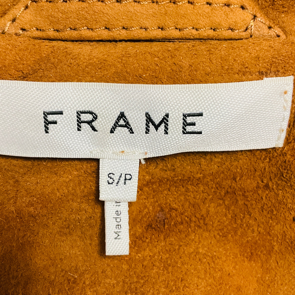 Frame Terracotta Suede Lace Up Dress