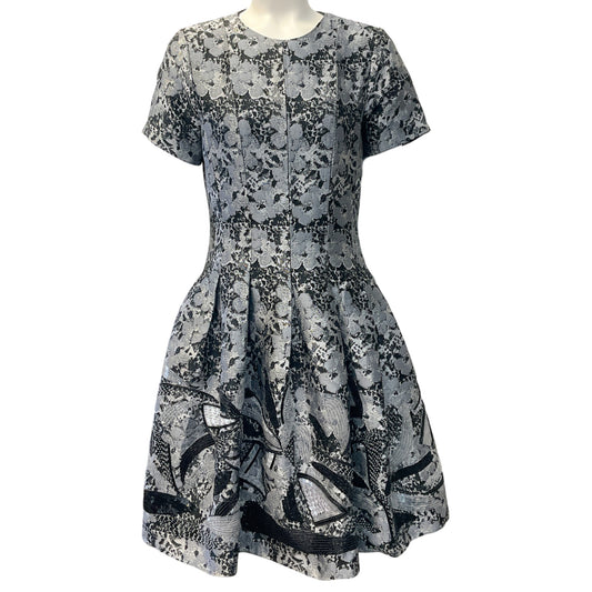 Miri New York Silver / Black Jacquard Dress with Beads
