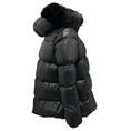 Load image into Gallery viewer, Moncler Black 2022 Laiche Faux Fur Trimmed Hooded Padded Down Puffer Jacket
