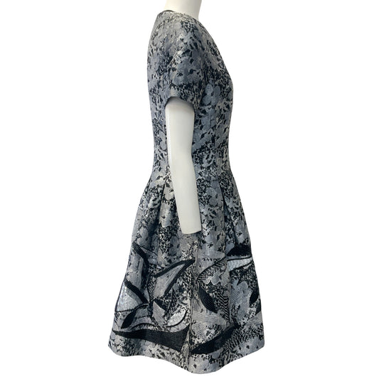 Miri New York Silver / Black Jacquard Dress with Beads