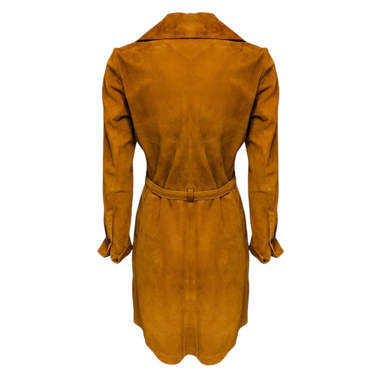 Frame Terracotta Suede Lace Up Dress