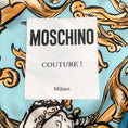 Load image into Gallery viewer, Moschino Turquoise / Gold Print One Shoulder Dress
