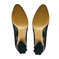 Load image into Gallery viewer, Salvatore Ferragamo Black Leather Sock Booties with Geometric Heel
