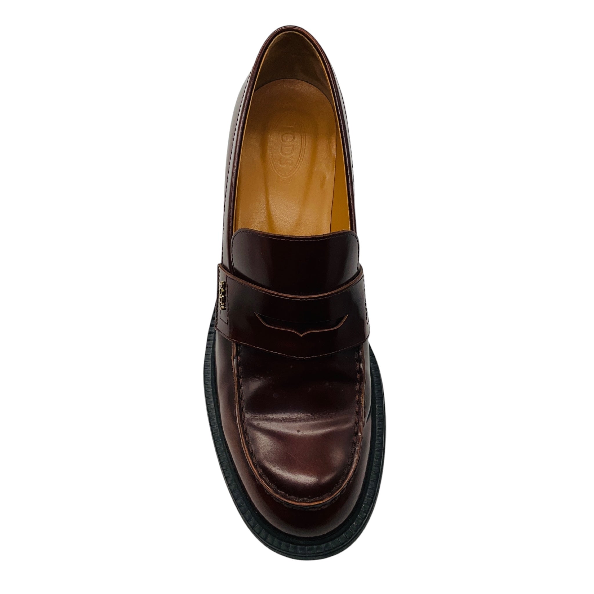 Tod's Brown Leather Gomma Loafers