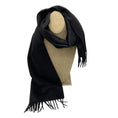 Load image into Gallery viewer, Chanel Black Fringed Cashmere Scarf
