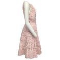Load image into Gallery viewer, Oscar de la Renta White / Red Sleeveless Belted Dot Dress
