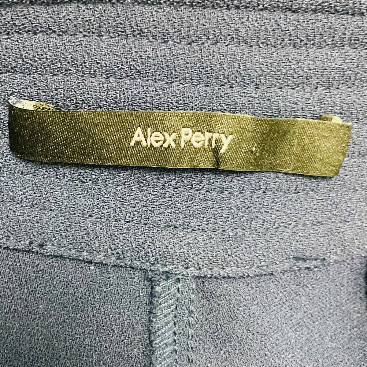 Alex Perry Navy Blue Flared Crepe Pants / Trousers