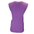 Load image into Gallery viewer, Plan C Purple / Orange Multi Patterned Knit Sleeveless V-Neck Cotton Knit Sweater
