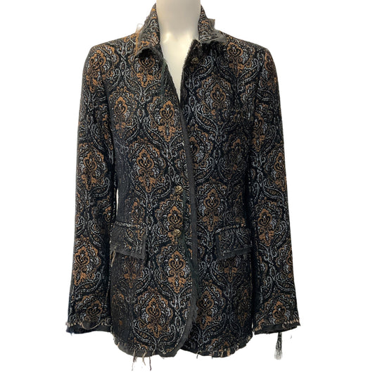 Imp of the Roses Stories of the Street by Leonard Cohen 1967 Paisley Jacquard Jacket
