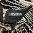 Load image into Gallery viewer, Balmain Black Velvet Sleeveless Body Con Dress with Crystal Embellishments
