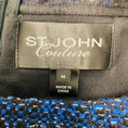 Load image into Gallery viewer, St. John Couture Blue / Black Short Sleeved Tweed Dress
