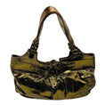 Load image into Gallery viewer, Anya Hindmarch Gold Metallic Crackled Leather Shoulder Bag
