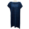 Load image into Gallery viewer, St. John Couture Blue / Black Short Sleeved Tweed Dress
