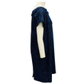 Load image into Gallery viewer, St. John Couture Blue / Black Short Sleeved Tweed Dress
