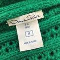 Load image into Gallery viewer, Oscar de la Renta Green Cashmere Crochet Knit Open Cardigan Sweater
