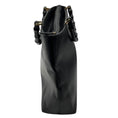 Load image into Gallery viewer, Gucci Vintage Black Leather Bamboo Handle Tote Handbag
