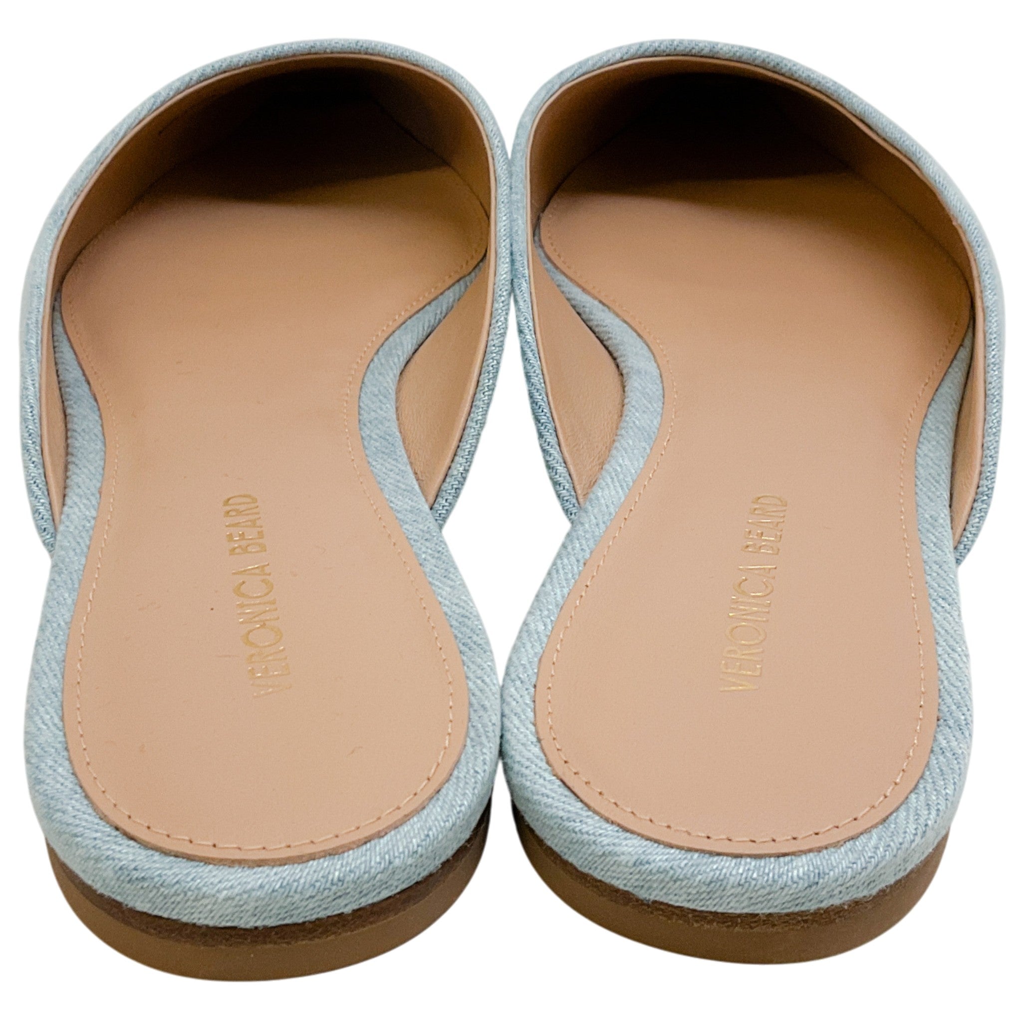 Veronica Beard Two Tone Denim Slide Mules