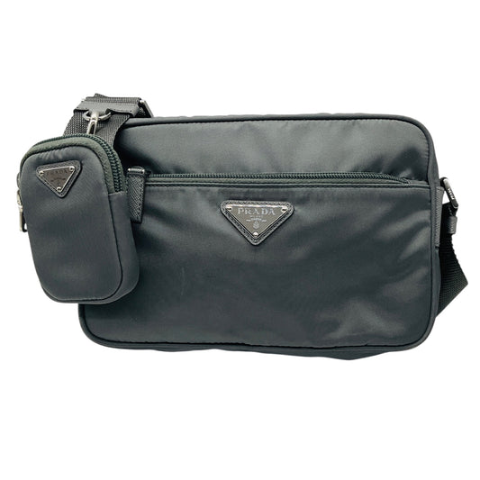 Prada Grey Re-Nylon Shoulder Bag with Pouch