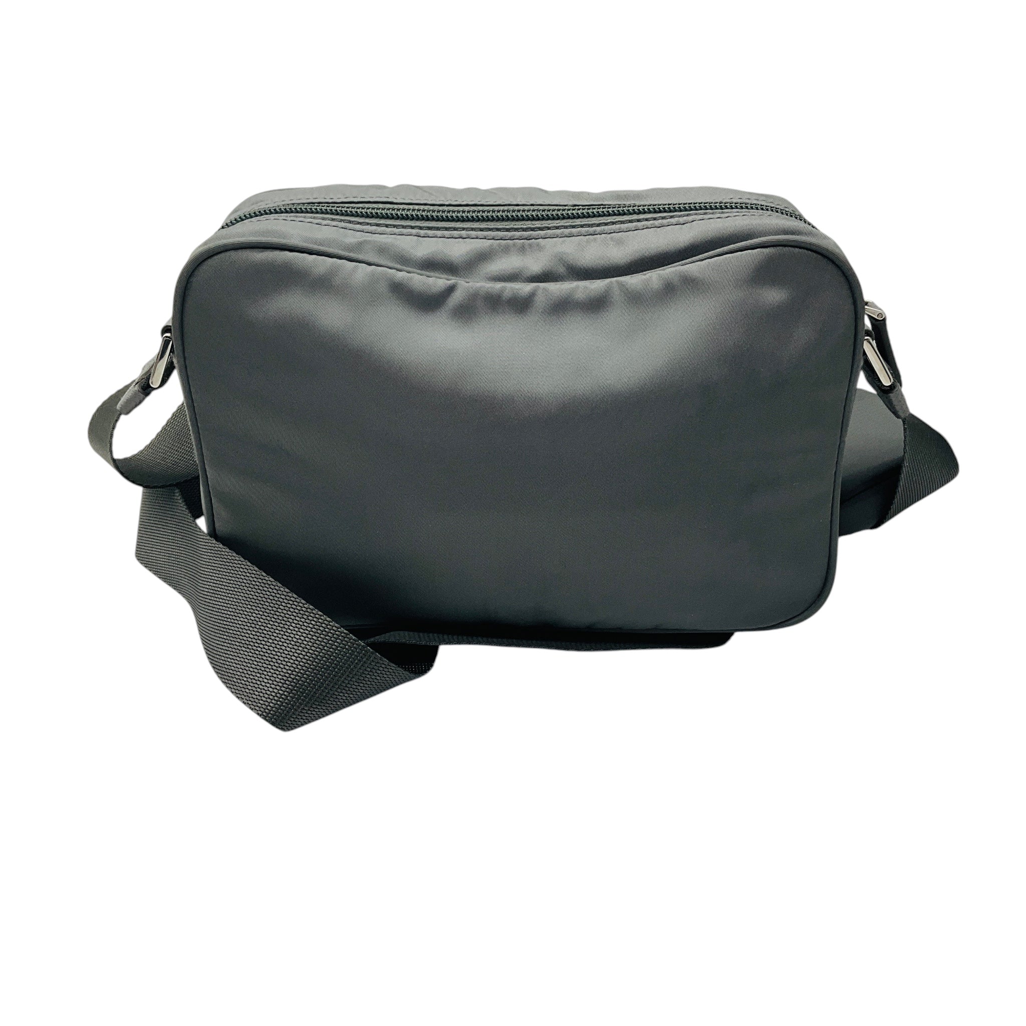 Prada Grey Re-Nylon Shoulder Bag with Pouch