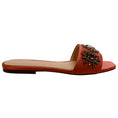 Load image into Gallery viewer, Veronica Beard Redwood Satin Maggie Slide Sandals
