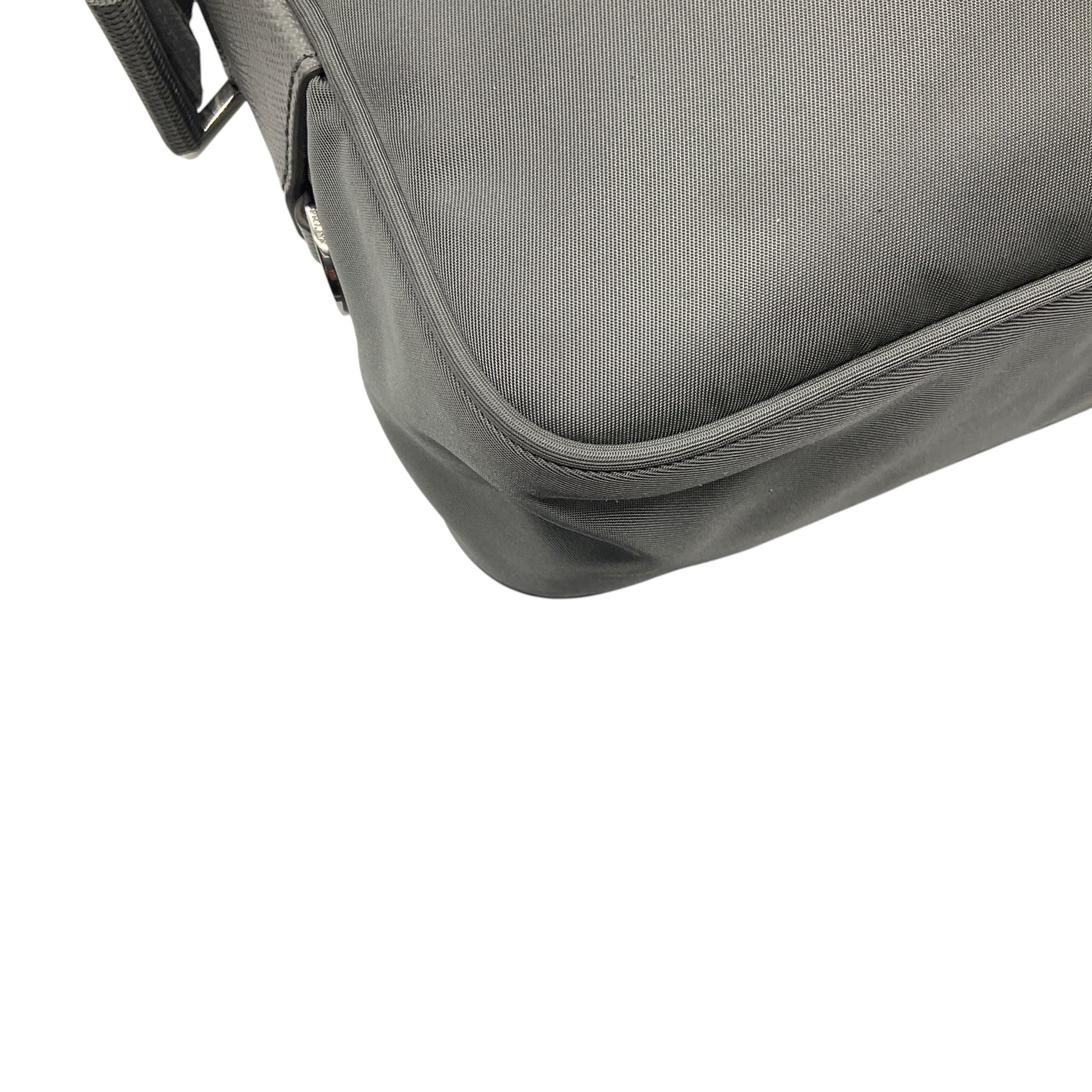 Prada Grey Re-Nylon Shoulder Bag with Pouch