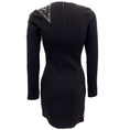 Load image into Gallery viewer, Anthony Vaccarello Black Body Con Dress with Leather Stars

