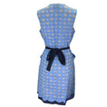 Load image into Gallery viewer, Oscar de la Renta Blue / White / Black Printed Sleeveless Cotton Midi Dress
