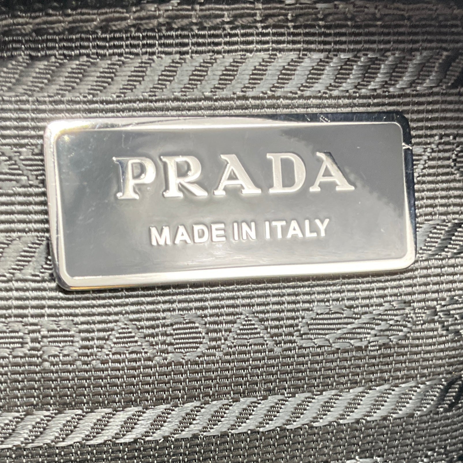 Prada Grey Re-Nylon Shoulder Bag with Pouch