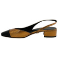 Load image into Gallery viewer, Veronica Beard Copper / Black Leather Cecile Slingback Pumps
