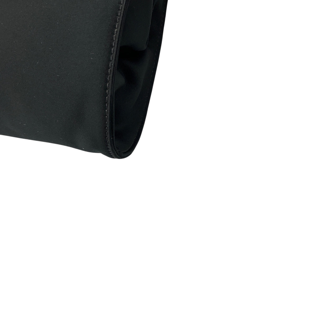Givenchy Black Satin Evening Bag with Crystal Embellished Chain Strap