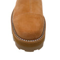 Load image into Gallery viewer, Jimmy Choo Tan Clayton Flat Crystal Embellished Soft Suede Leather Pull-On Ankle Boots
