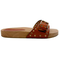 Load image into Gallery viewer, Isabel Marant Natural Leather Jaso Eyelet Grommet Wood Slide Sandals

