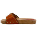 Load image into Gallery viewer, Isabel Marant Natural Leather Jaso Eyelet Grommet Wood Slide Sandals
