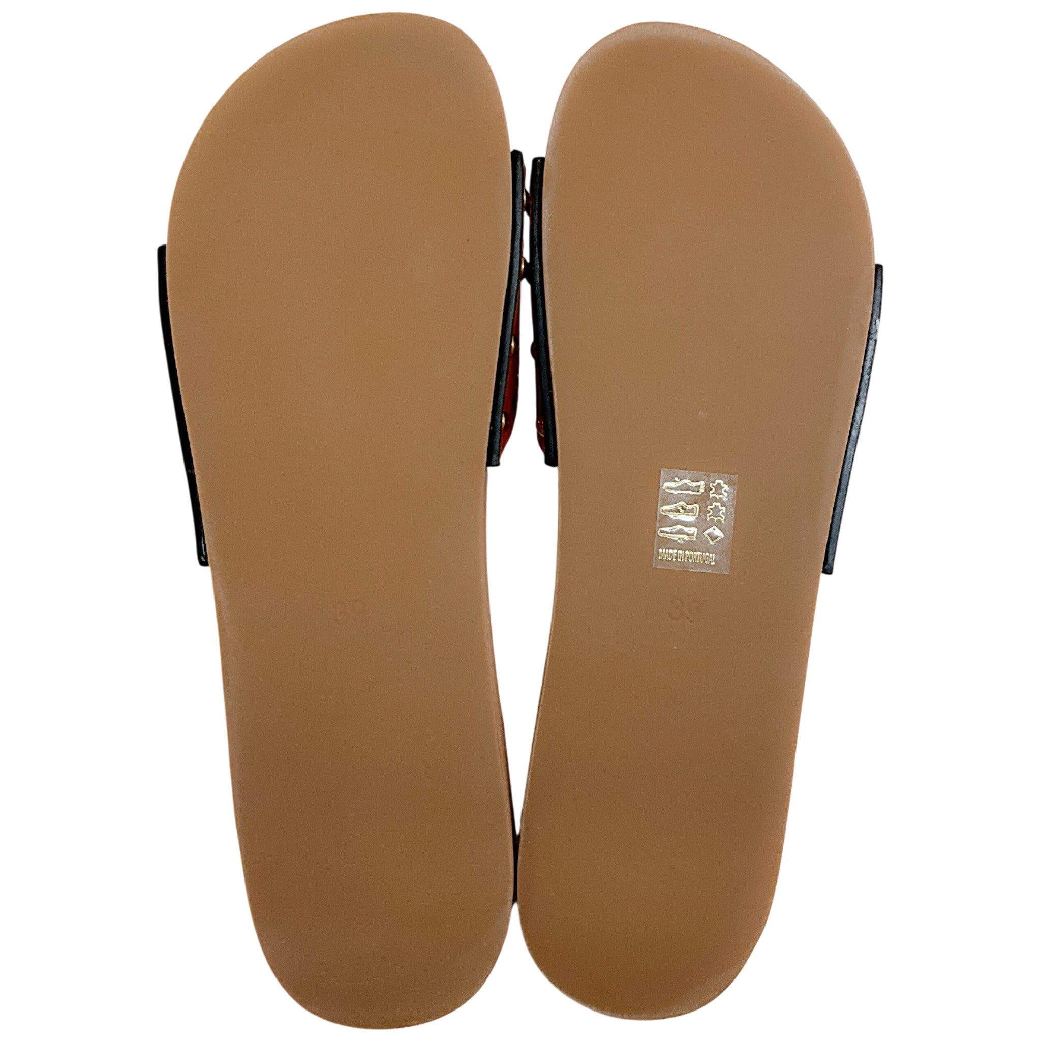 Isabel Marant Natural Leather Jaso Eyelet Grommet Wood Slide Sandals