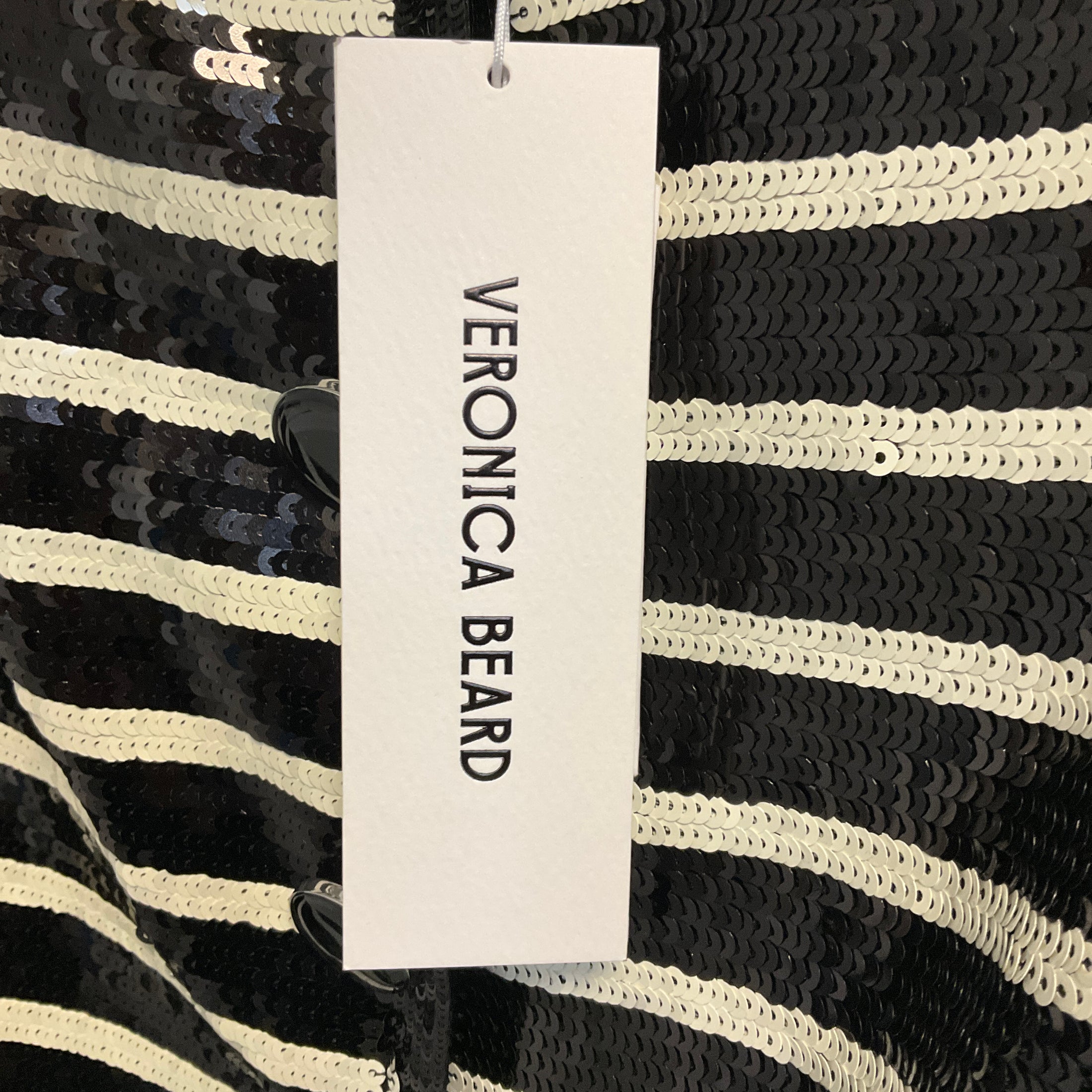 Veronica Beard Black / Off-White Mickey Sequin Jacket
