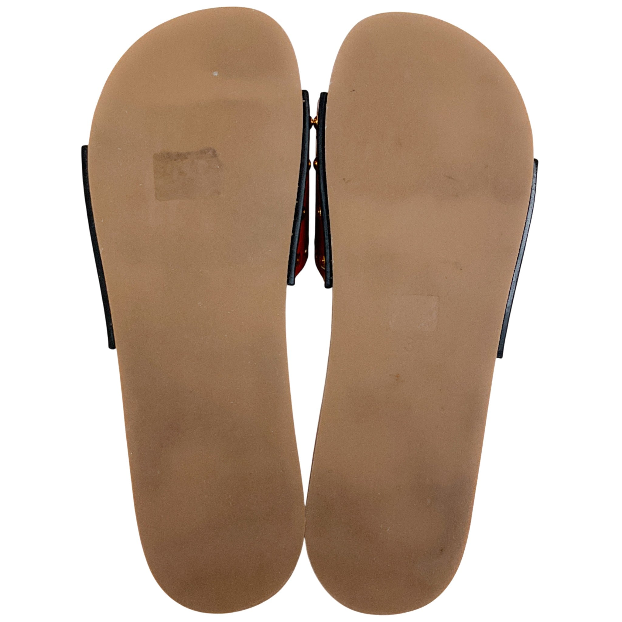 Isabel Marant Natural Leather Jaso Eyelet Grommet Wood Slide Sandals