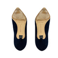 Load image into Gallery viewer, Manolo Blahnik Navy Blue Srilasca Suede Scalloped Pumps
