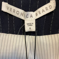Load image into Gallery viewer, Veronica Beard Navy / White Stripe Taylor Lace Up Side Blazer
