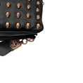 Load image into Gallery viewer, Thomas Wylde Black Day of the Dead Punk Leather Rose Gold Skull Stud Clutch Bag
