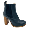 Load image into Gallery viewer, Chloe Dark Grey Leather Pull On Ankle Booties
