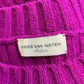 Load image into Gallery viewer, Dries Van Noten Magenta / Navy Blue Wool and Cashmere Knit Sweater
